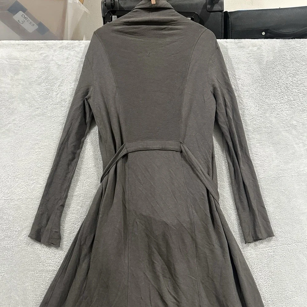 Lunya The Robe Organic Pima Cotton with Pockets Long Gray Loungewear Luxury - Picture 3 of 12